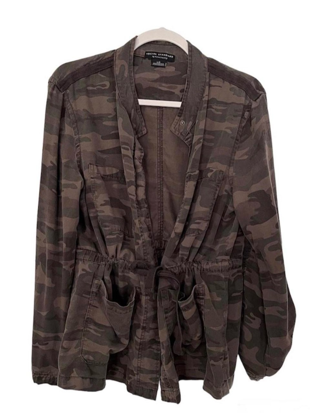 Sanctuary Women's Olive Camo Utility Jacket